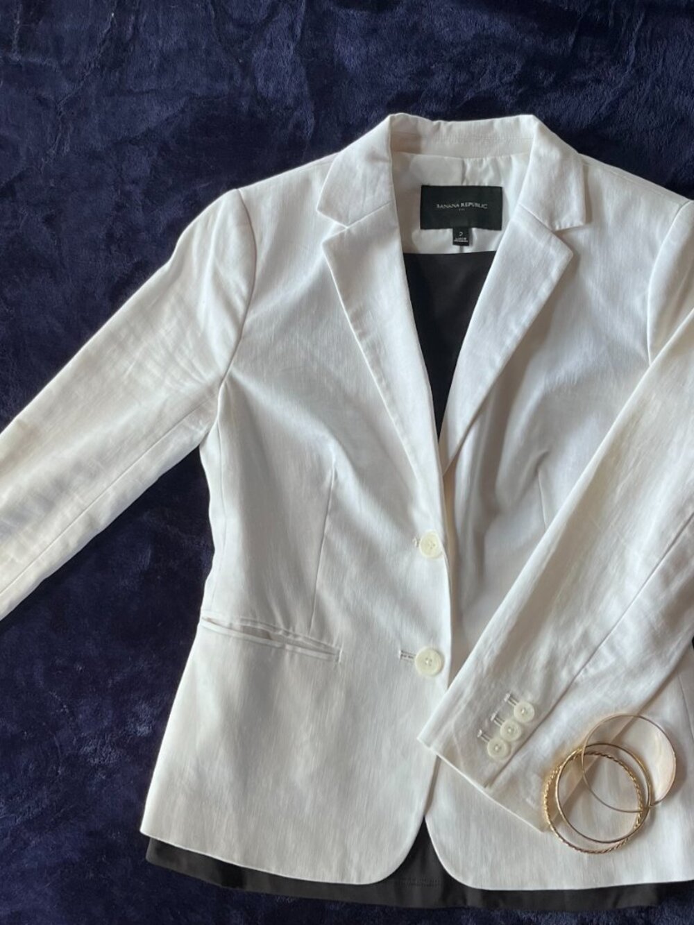 Banana Republic White Professional Career Business Blazer Size 2